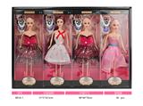 OBL10381015 - 11寸实身活动手芭比娃娃 多款混装 1展示盒4小盒 小盒子规格12*4.5*32.5