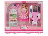 OBL10381044 - 11寸实身十一关节芭比娃娃加大梳妆台加鞋柜