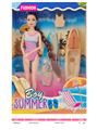 OBL10381055 - 11寸实身九关节芭比娃娃夏日海边戏水芭比娃娃 划水艇