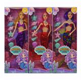 OBL10381363 - 11.5寸实身9关节时尚美人鱼+贝壳配件 3款混装