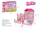 OBL10381412 - DIY益智拼装积木芭比娃娃别墅5间  337 PCS     （带灯）