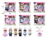 OBL10381460 - 7寸全身搪胶3D眼时尚萌娃娃带配件