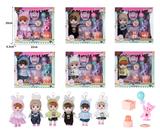 OBL10381465 - 7寸全身搪胶3D眼时尚萌娃娃带配件