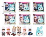 OBL10381479 - 7寸全身搪胶3D眼时尚萌娃娃带配件