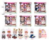 OBL10381484 - 7寸全身搪胶3D眼时尚萌娃娃带配件