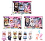 OBL10381486 - 7寸全身搪胶3D眼时尚萌娃娃带配件（2只装）