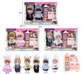 OBL10381491 - 7寸全身搪胶3D眼时尚萌娃娃带配件（2只装）