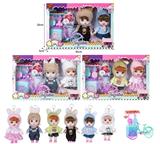 OBL10381494 - 7寸全身搪胶3D眼时尚萌娃娃带配件（2只装）