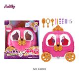 OBL10382955 - 安丽莉南瓜车梳妆套装 灯光声音(无娃娃) 2粒AA 不包电