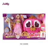 OBL10382958 - 安丽莉11.5寸实身娃娃南瓜马车 灯光声音 2粒AA 不包电(棕肤色 brown skin)