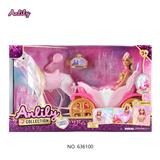 OBL10382964 - 安丽莉11.5寸实身娃娃灯光马车 2粒AA 不包电(棕肤色 brown skin)