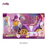 OBL10382965 - 安丽莉11.5寸实身娃娃灯光马车 2粒AA 不包电(棕肤色 brown skin)