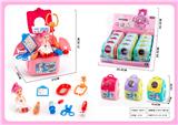 OBL10384856 - 展示盒12只围卡收纳书包配3.5寸实身小芭比医具套过家家