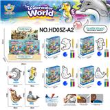 OBL10385413 - 充气涂鸦海洋动物站底配管12盒装