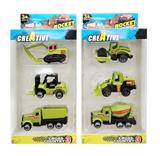 OBL10385643 - 滑行绿色合金工程车6款