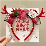 OBL10387172 - 红色鹿角圣诞老爷爷发箍