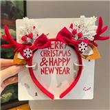 OBL10387181 - 红角圣诞雪花帽子蘑菇款发箍