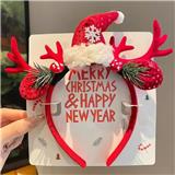 OBL10387184 - 红角圣诞雪花帽子蘑菇款发箍