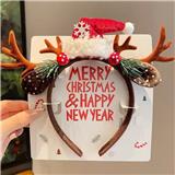 OBL10387185 - 咖角圣诞雪花帽子蘑菇款发箍