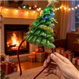 OBL10387207 - 绿色圣诞树发箍