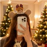 OBL10387215 - 毛绒围巾蝴蝶结小熊发箍