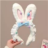 OBL10387226 - 白花边彩球卡通毛绒发箍