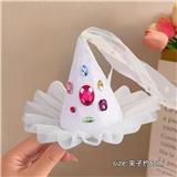 OBL10387244 - 银色彩钻帽发夹