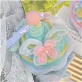 OBL10387246 - 绿色花朵蝴蝶发夹