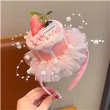 OBL10387292 - 粉草莓珠纱糕发箍