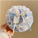 OBL10387304 - 蓝格花边结蛋糕发夹