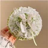 OBL10387306 - 绿格花边结蛋糕发夹