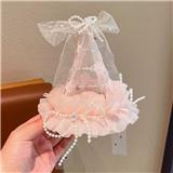 OBL10387311 - 粉花珍珠结发夹