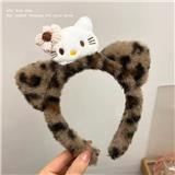 OBL10387363 - 豹纹花白猫毛绒发箍