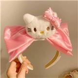 OBL10387366 - 蝴蝶结白猫毛绒发箍