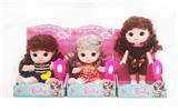 OBL10389655 - 8寸全身搪胶时尚女孩娃娃 3款混