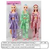 OBL10390063 - 【英文】11.5寸9关节29厘米 3D真眼实身双色长发长发时尚芭比娃娃 多款混装