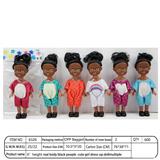 OBL10390073 - 【英文】6寸5关节16厘米 实身彩印眼时尚黑人时货娃娃 多款混装