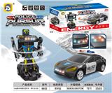 OBL10391733 - 电动特斯拉变形警车（带灯光音乐）