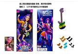 OBL10392742 - K-POP 猎魔女团真人版11.5寸12关节实身带Rumi鲁米打歌芭比带金貂卡片一张带摇滚吉他
