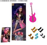 OBL10393127 - K-POP 猎魔女团真人版11.5寸12关节实身鲁米佐伊米cospiay朋克芭比带吉他，金貂卡片一张