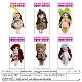 OBL10393330 - 【英文】6寸OB11 娃娃17厘米13关节 实身 3D漫画眼时尚卡通萝莉娃娃 多款混装