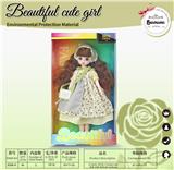 OBL10393347 - 【英文】12寸 30厘米 13关节 实身 3D漫画眼时尚卡通戴发带森系萝莉娃娃