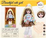 OBL10393348 - 【英文】12寸 30厘米 13关节 实身 3D漫画眼时尚卡通糖果戴帽子萝莉娃娃