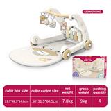 OBL10393896 - 太空奶咖色小鸟小手提琴学步车健身架