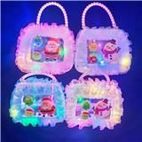 OBL10397287 - 圣诞发光花边手提包/图色混装