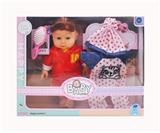 OBL10398249 - 14寸全身搪胶身带音乐IC运动装娃娃 带梳子+换装衣服