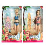 OBL10399105 - 11.5寸实身活动大脚6关节带配件泳装芭芘 两色混装 （脚手都是大脚大手 不是普通身体）