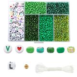 OBL10400861 - 3mm米珠+字母珠+4mm金珠+线6格