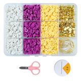 OBL10400867 - 软陶片+隔珠+耳钩耳圈+剪刀线（12格）