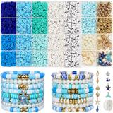 OBL10400872 - 软陶+字母珠+6mm金珠/珍珠+隔珠+吊坠+线28格